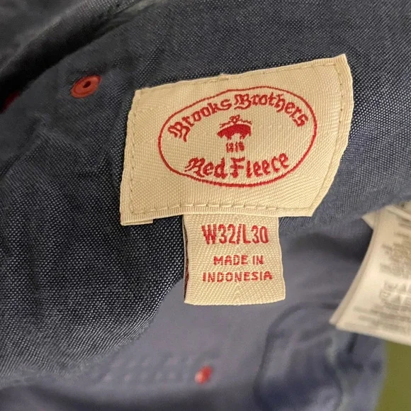 Brooks Brothers Red Fleece Denim pants Size 32”x29” Slim Straight - Picture 14 of 14